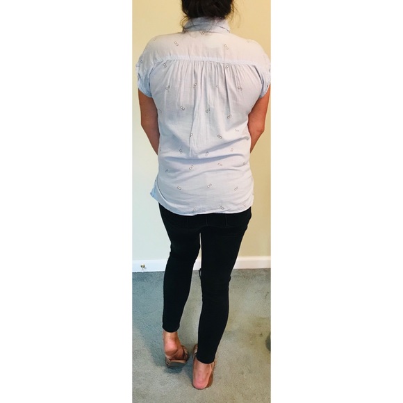 Print Short Sleeve, Collar, Button Down Shirt - Picture 3 of 5